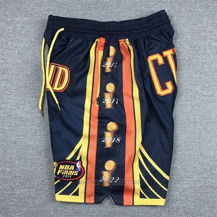 Pantalone Golden State Warriors Stephen Curry 2022 NBA Finals Azul